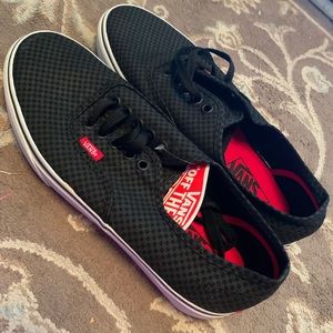 Black, Red, & White Trim Vans